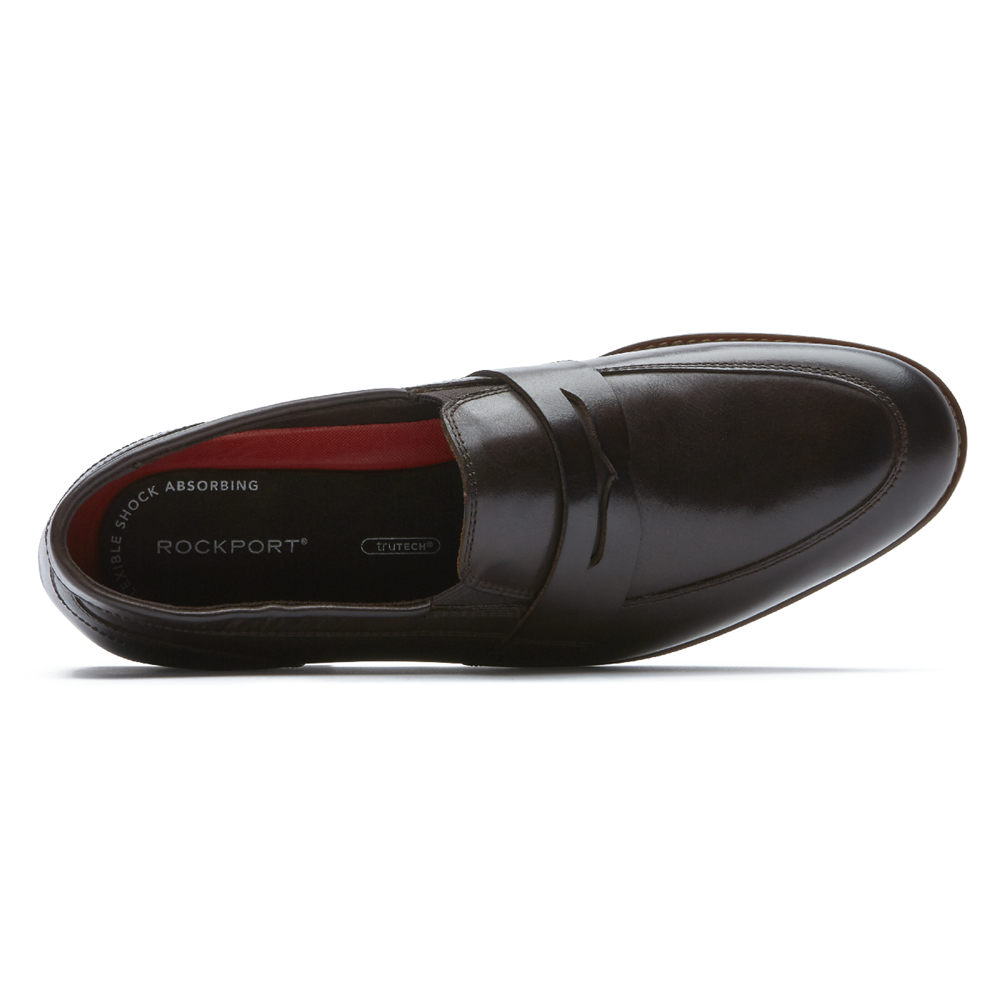 Rockport Singapore Mens Loafers - Style Purpose 3 Double Gore Penny Brown - PH7689015